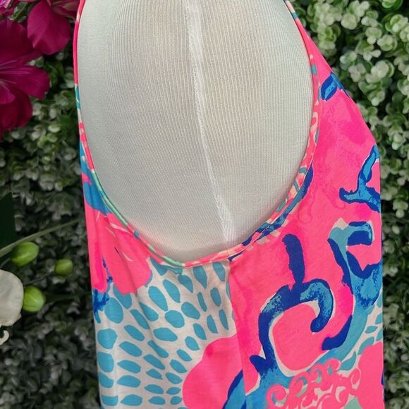 Lilly Pulitzer Coral Reef I’m So Jelly Melle Trapeze Tank Swing Dress - Picture 10 of 14
